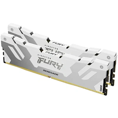 Image of Kingston FURY Renegade DDR5 Silver/White XMP 48GB 8400MT/s CL40 CUDIMM Desktop Gaming Memory (Kit of 2) KF584CU40RWK2 48