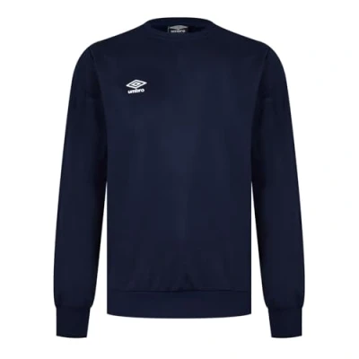 Image of Umbro Mens Classic ES Play Sweater Jumper Long Sleeve Top Dark Navy L