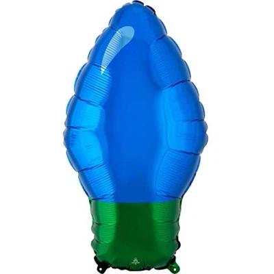 Image of Amscan 4204601 Sdshape: Blue Xmas Light Bulb