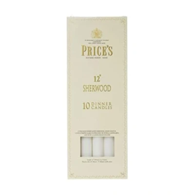 Image of Prices 12 Sherwood Candle White Pack Of 10