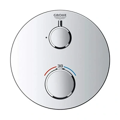 Image of GROHE Grohtherm Thermostatic Shower Mixer Trim Set, Concealed Installation, Chrome, 24075000