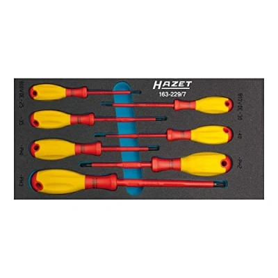 Image of HAZET 163 229/7 Slot Cross Recess PH Profile VDE Screwdriver Set Multi Colour