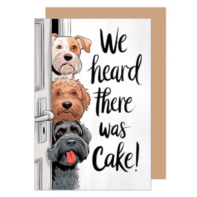 Image of Edition Seidel Premium Birthday Card with Envelope. Greeting Funny Saying Man Woman Child Dogs Dog (G3636 SW024)