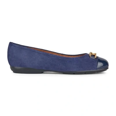 Image of Geox Women&#039;s D Annytah A Ballet Flat, Navy, 3 UK