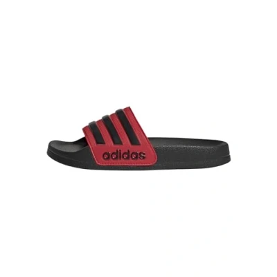 Image of adidas Adilette Shower Slides, Better Scarlet/core Black/Better Scarlet, 6 UK Child