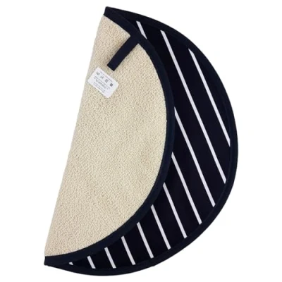 Image of Blue &amp; White Butchers Striped Chefs Pad/Hob Cover AGA Compatible