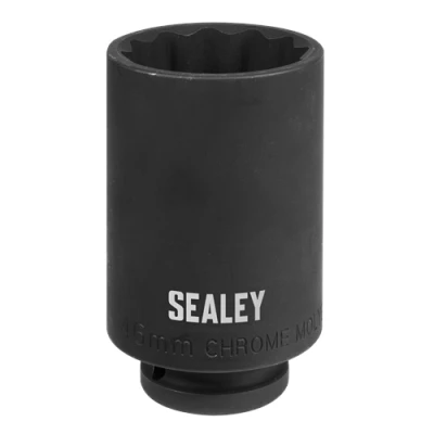 Image of Sealey 1/2&quot;Sq Drive 46mm 12 Point Impact Socket