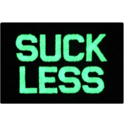 Image of Glow in Dark Patch Tactical Suck Less Military Morale Embroidered Applique Fastener Hook &amp; Loop Emblem