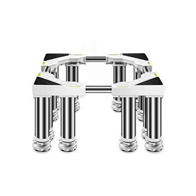 Image of Anti Noise Washing Machine Base Stand Refrigerator Holder Bracket 17.71 25.59in Adjustable for Tumble Dryers Cookers Fridges Freezers (4/8/12feet)(12 feet24 27cm)