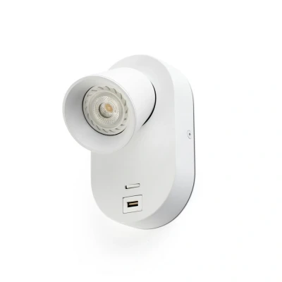Image of Corb Integrated LED Wall Spotlight Light White