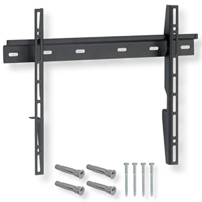 Image of NANOOK flat TV Wall bracket for 32 55 inch (81 140 cm) TVs Ultra slim mount LED, QLED and OLED Universal compatibility VESA 100x100 to 400x400 Black