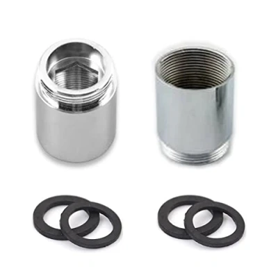 Image of Brass Faucet Adapter, 2pcs Length Extension Tap Aerator Connector, 22mm Female to Male Thread Sink Water Purifier Adapter
