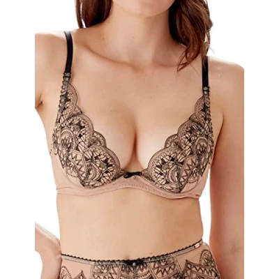 Image of Gossard Womens VIP Henna High Apex Bra Beige Polyamide Size 32B