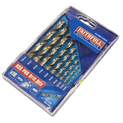 Image of Faithfull Professional HSS Jobber Drill Bit Set, 10 Piece (1 10mm) FAIMSET10PRO