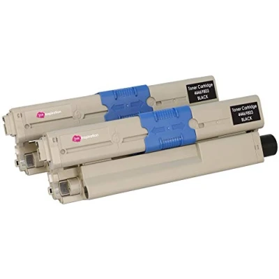 Image of 2 BLACK Compatible Laser Toner Cartridges for Oki C310dn C330dn C331dn C510dn C511dn C530dn C531dn MC351 MC352dn MC361 MC361dn MC362dn MC561 MC561dn MC562dn MC562dnw MC562w 44469803 3,500 Pages