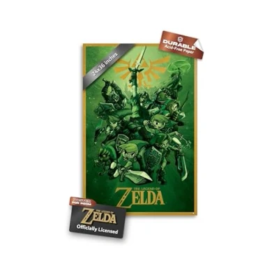 Image of Pyramid International Link Maxi, Wood, The Legend of Zelda Poster, 61 x 91.5 cm