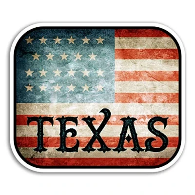 Image of 2 x 10cm Texas USA Vinyl Stickers America Flag Travel Sticker Luggage #18868 (10cm Wide)