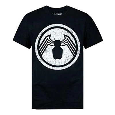 Image of Marvel Venom Distressed Logo Men&#039;s T Shirt Black