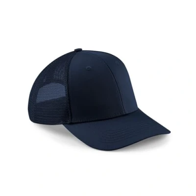 Image of Beechfield 6 Panel Design Semi Curved Peak Urbanwear Trucker Navy