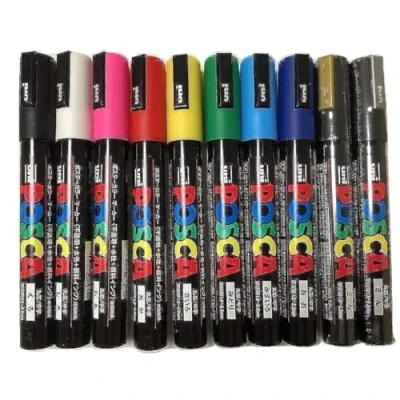 Image of Posca Colouring PC 5M Pack of 10 Colours