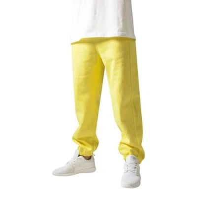 Image of Urban Classics Men&#039;s Sweatpants Drawstring Joggers Sport Trousers with Elastic Waist Tracksuit Elasticated Zipped An, Yellow, XS
