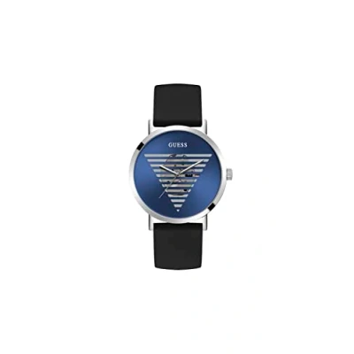 Image of Guess IDOL Watch silvercoloured/blue sunray, Men&#039;s, Size: One Size, Silver coloured/blue sunray
