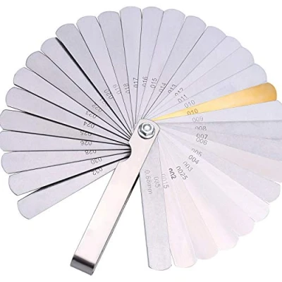Image of Angelkiss Feeler gauge set, stainless steel metric imperial dual marker measuring tool, silver
