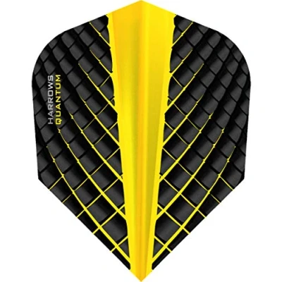 Image of Harrows Quantum Dart Flights Standard Shape Yellow 1 Set (3 Flights)
