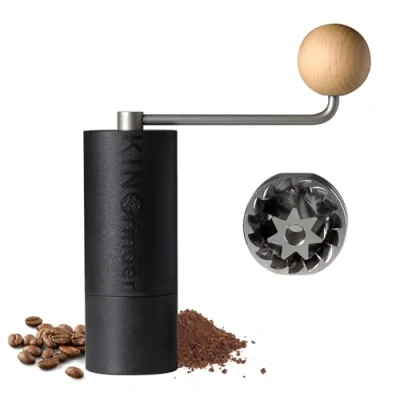 Image of 【Famous KOL Recommended】 KINGrinder P2 Lightweight Manual Coffee Grinder for Moka Pot, French Press, Drip with Assembly Consistency Stainless Steel Conical Burr Mill, 20g Capacity