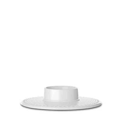 Image of Lyngby Porcelæn Vase Height 16.5 cm Rhombe Handmade for Flowers and Shrubs, White