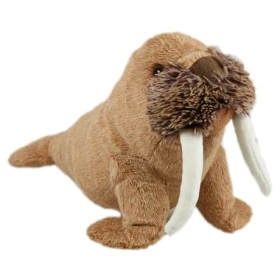 Image of Animal Instincts Snow Mates Winston Walrus, Squeaky Soft Plush Chew Companion Dog Toy Small