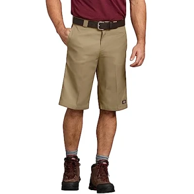 Image of Dickies Men&#039;s 13 Inch Relaxed Fit Multi Pocket Short, Khaki, 38