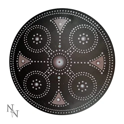 Image of Nemesis Now Wooden Clan Shield Ornament 35cm