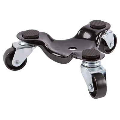 Image of Black Polypropylene 3 Wheel Furniture Moving Dolly By Pro User