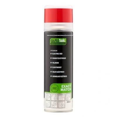Image of Autotek Professional Exact Match Car Spray Paint, Hyundai Electric Red Aerosol Spray, 300 ml