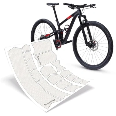 Image of Riesel Design® Frame:Tape 3000 inch Bicycle Frame Protection Kit Stylish Protective Film 17 Self Adhesive Shapes Clear