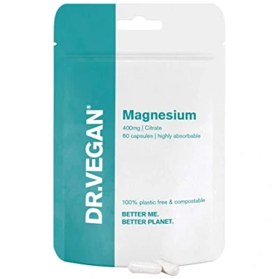 Image of DR.VEGAN Daily Magnesium Citrate, 400mg 60 Vegan Capsules Two A Day 30 Supply