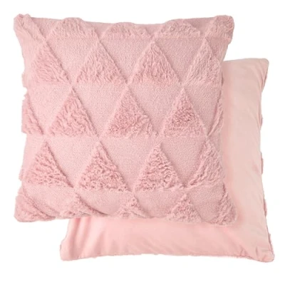Image of Emma Barclay Nyla Soft Touch Geometric Tufted Cushion Cover (Blush pink)