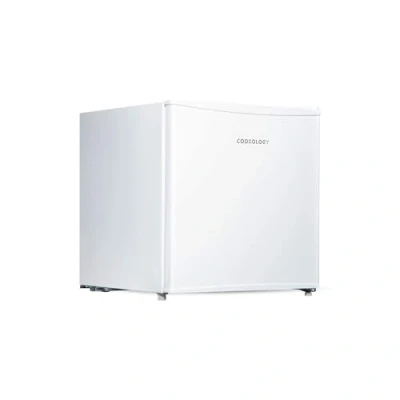 Image of Cookology MFR45WH Small Table Top Mini Fridge for Counter Tops 46 Litre Capacity, Reversible Door, Adjustable Temperature Control and Legs with Chiller Box In White