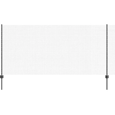 Image of vidaXL Welded Wire Fence with 10 U Posts Grey 1.2x10 m Steel
