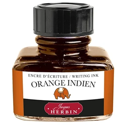 Image of Jacques Herbin 13057T 30ml Bottle of Ink for Fountain Pens and Rollerball Orange Indien