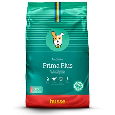 Image of Husse Prima Plus Dry Dog Food Chicken Based, Complete Natural Ingredients, Low Carb, Nutrient Rich, Weight Management for Dogs, Skin &amp; Coat Support, 7kg