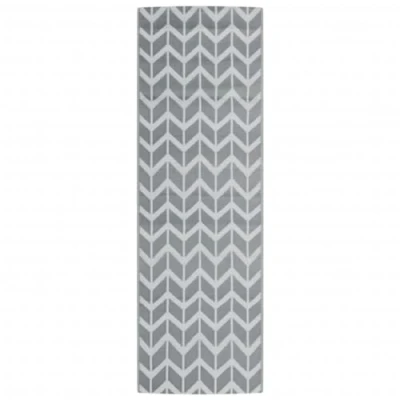 Image of vidaXL Outdoor Carpet Garden/Patio Rug Picnic Area PP Mat in Grey 80x250 cm Reversible, UV Resistant, Portable Design