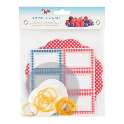 Image of Tala Patterned Design Paper Jam Pot Covers (Pack of 12)