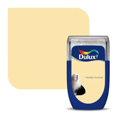 Image of Dulux Walls &amp; Ceilings Tester Paint, Vanilla Sundae, 30 ml