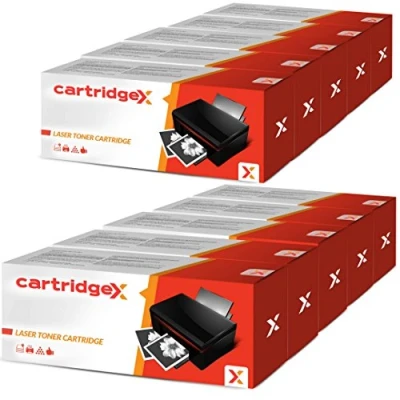 Image of Cartridgex 10 X Compatible Toner Cartridge Replacement For Canon 725 3484b002AA Black LaserJet LBP 6000 6000b 6020 6020b 6030 6030b 6030w MF 3010