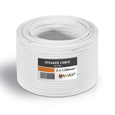 Image of MANAX Speaker Cable 2 x 1.5 mm2 White 20 m Ring