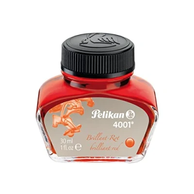 Image of Pelikan 4001 Ink Bottle 30 ml Pack of 1 red