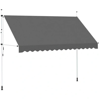 Image of vidaXL Manual Retractable Awning 350 cm Anthracite