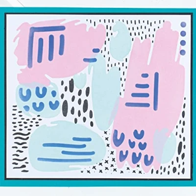 Image of Sizzix Layered Stencils 4PK Abstract Marks by Lisa Jones, One Size